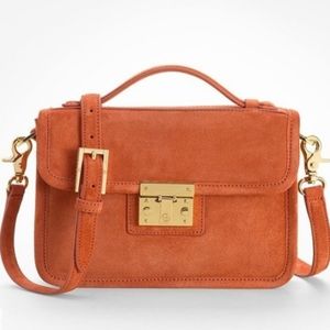 Tory Burch NEW Orange Suede Crossbody Shoulder Bag Purse Handbag